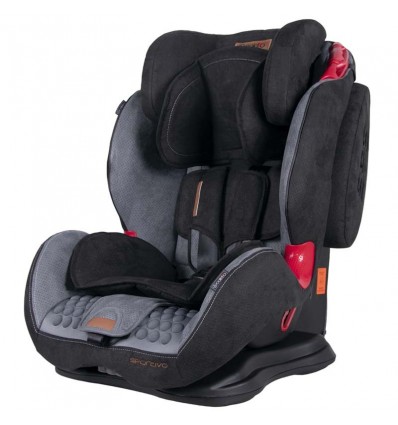 Автокрісло дитяче Coletto Sportivo сіре з чорним, 9-36 кг