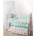 Детский постельный комплект Twins Eco Line 6 эл. E-021 Animals Mint