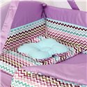 Детский постельный комплект Twins Modern 8 эл. P-116 Зигзаг Violet