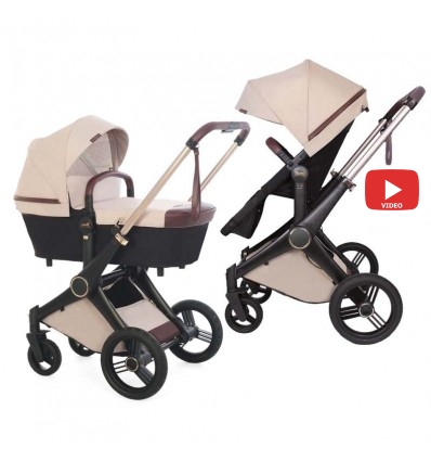 Детская дизайнерская коляска 2 в 1 Shom Roberto Verino Elegance Stone Sand