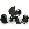 Детская коляска 3 в 1 Verdi Sonic Plus 08 коричневая с черным