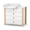 Комод Верес Монако 900 с узким пеленатором бело-буковый