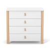 Комод Верес Монако 900 з вузьким пеленатором біло-буковий