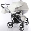 Универсальная коляска для двойни Junama Mirror Satin Duo 04 White Silver
