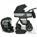 Детская коляска 2 в 1 Verdi Laser Black 03 черная