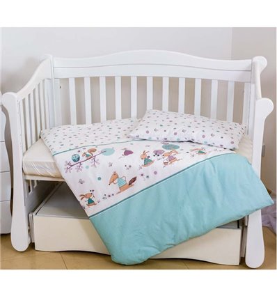 Дитяча змінна постіль Twins Sweet SW-11 Foresr Mint м'ятна