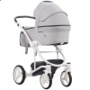 Дитяча коляска 2 в 1 Bebetto Torino 05 сіра, біла рама