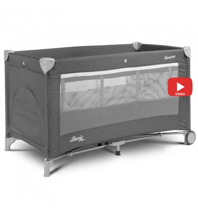Манеж кровать Caretero Basic Plus graphite