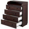Пеленальный комод на 4 ящика Babyroom Big орех темный