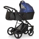 Детская коляска 3 в 1 Verdi Dynamic VD-09L черная с синим экокожа