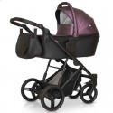 Детская коляска 3 в 1 Verdi Dynamic VD-10L черная с бордовым экокожа
