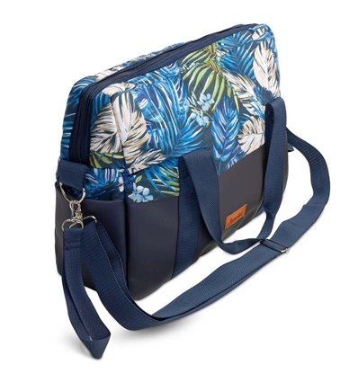 Сумка для коляски Sensillo Экокожа Попугаи на синем