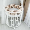 Овальне ліжечко 7 в 1 Royal Sleep Сердечка