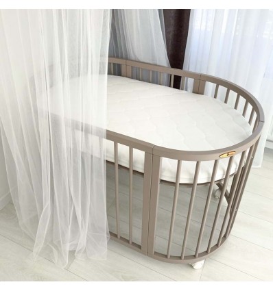 Овальне ліжечко 7 в 1 Royal Sleep какао