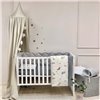 Постельный комплект Маленькая Соня Baby Mix Облака серые с месяцем 6 эл.