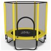 Батут FitToSky Black 152 см з сіткою жовтий