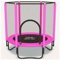 Батут FitToSky Black 152 см с сеткой розовый