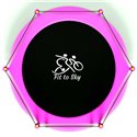 Батут FitToSky Black 152 см с сеткой розовый