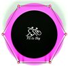 Батут FitToSky Black 152 см с сеткой розовый
