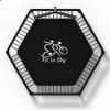 Батут с ручкой FitToSky 127 см для фитнеса черный