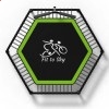 Батут с ручкой FitToSky 127 см для фитнеса зеленый
