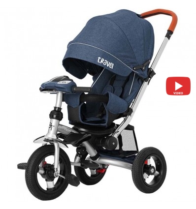 Велосипед триколісний Tilly Travel T-387/1 Синій льон