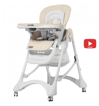 Стільчик для годування Carrello Caramel CRL-9501/3 бежевий