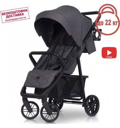 Прогулочная коляска Euro-Cart Flex Black Line Iron графитовая
