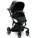Дитяча коляска 2 в 1 ibebe i-stop IS26 чорна екошкіра, чорна рама