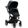 Дитяча коляска 2 в 1 ibebe i-stop IS26 чорна екошкіра, чорна рама