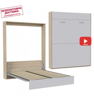 Кровать Art In Head Pantheon Mitra 140х200см Дуб сонома - Пепельный софттач